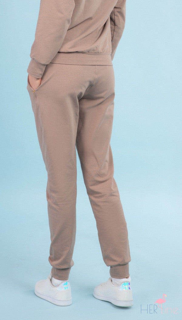 TRANSFORMATION LIGHT BROWN track pants