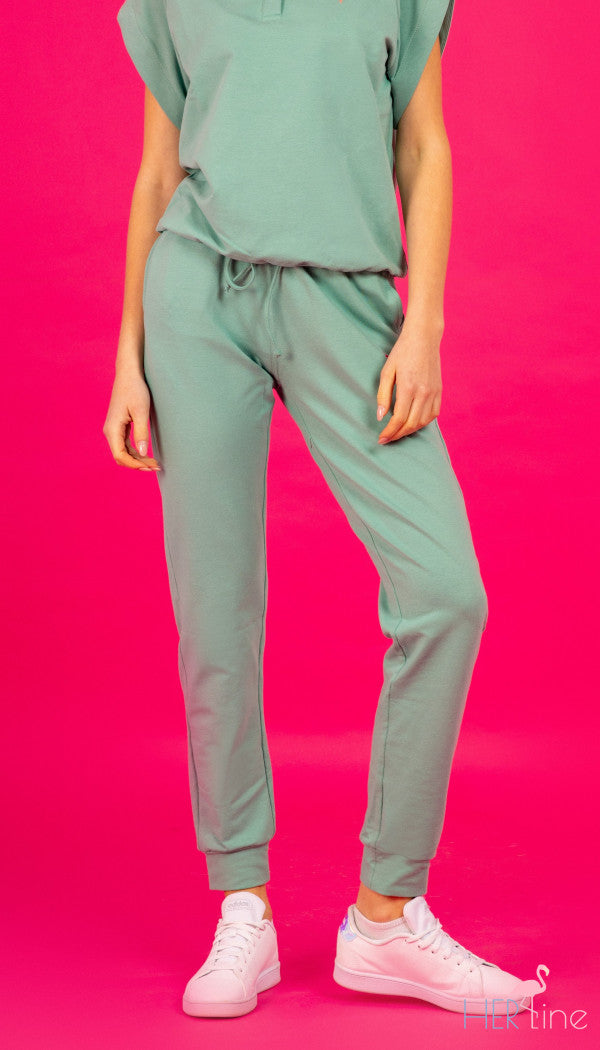 TRANSFORMATION LIGHT GREEN track pants